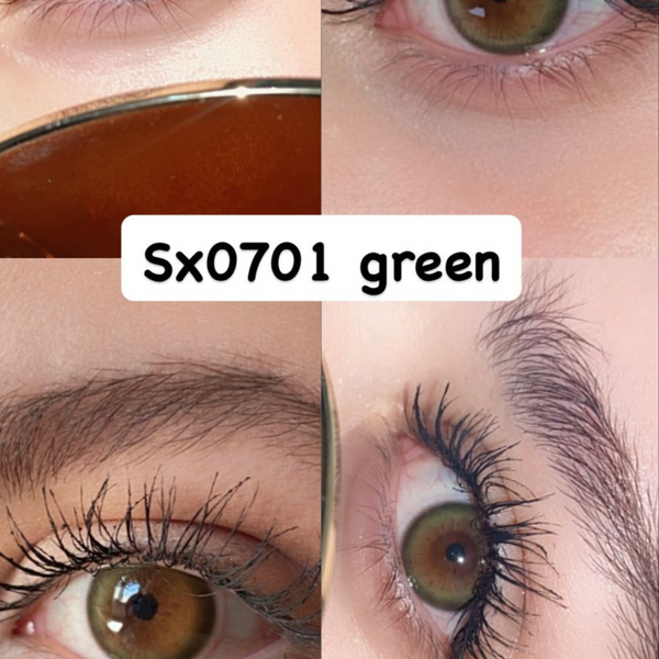 عدسات خضراء ممزوجه بالبني SX0701 Green