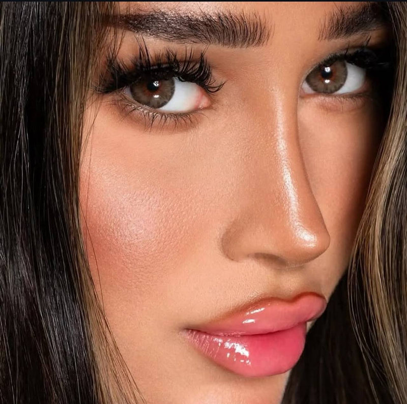 ناصر براون البني مع العسلي الطبيعي موسع للعين وجذاب