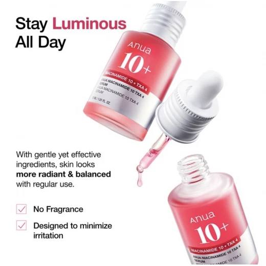 سيروم ANUA Niacinamide 10 + TXA 4 – للبشرة الزجاجية والإشراقة الطبيعية